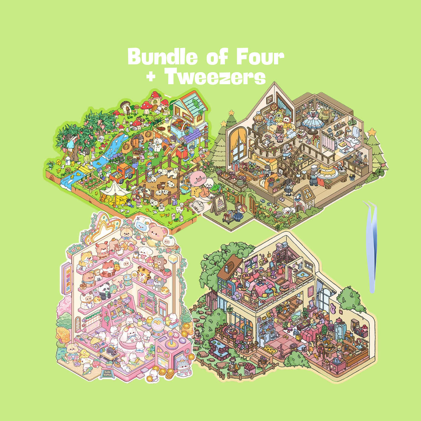 Sticker Bundle – Mix & Match Pack (Tweezers Included)